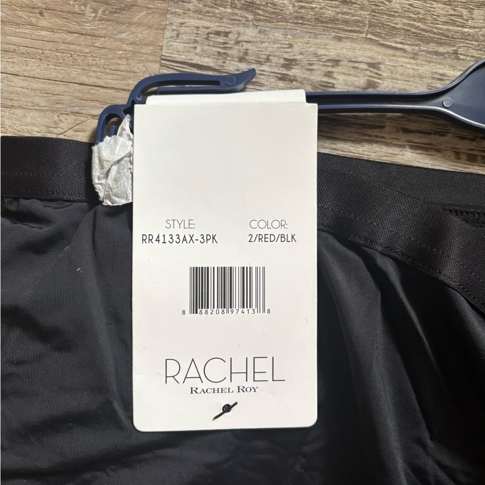 NWT RACHEL Rachel Roy Women's Panties 3-Pack Briefs- Red, Black, Pink - Picture 4 of 4